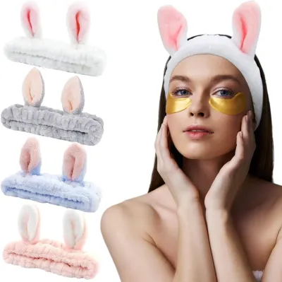 Women's Cute Rabbit Ears Facial Headbands